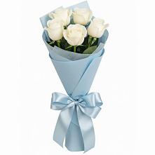 Букет 5 Белых роз Проуд #REPLACE_PRED# Глушково