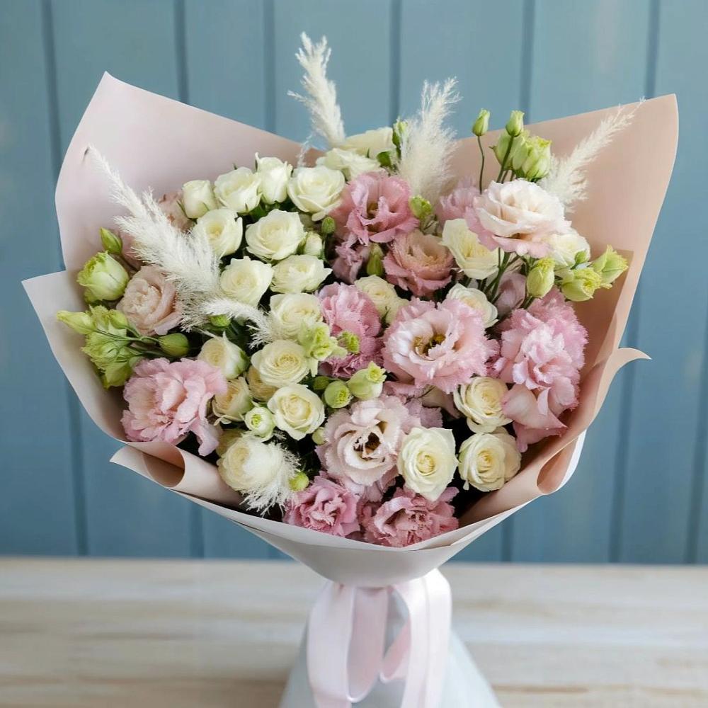 Букет цветов из: Альстромерии и Розы в Глушково