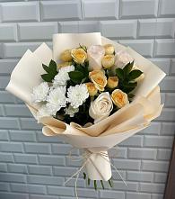Букет цветов из:  Розы и Хризантемы в Глушково