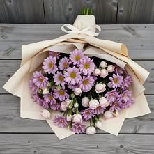 Букет цветов из:  Розы и Хризантемы в Глушково