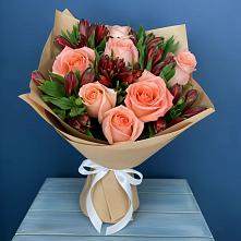 Букет цветов из:  Розы и Альстромерии #REPLACE_PRED# Глушково