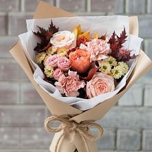 Букет цветов из:  Гвоздики, Хризантемы и Розы в Глушково