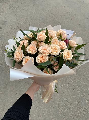 Букет Кремовые розы Латте в Глушково