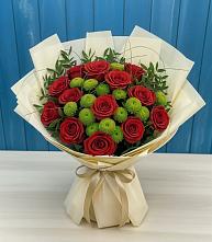 Букет цветов из:  Розы и Хризантемы в Глушково