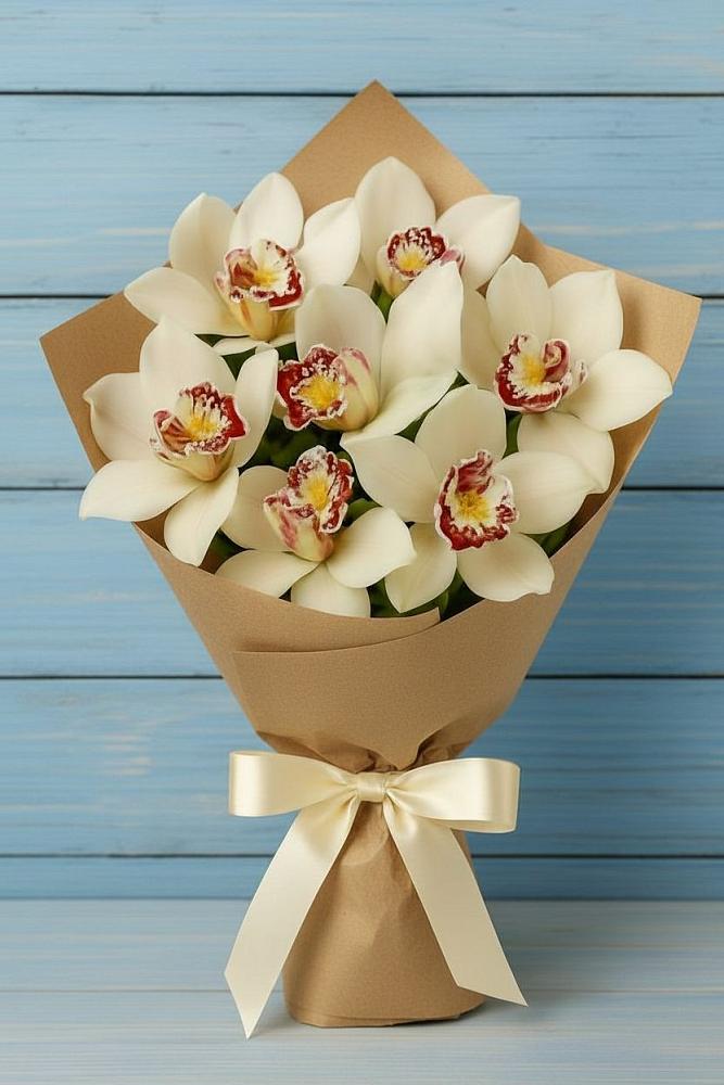 Букет цветов из: Орхидеи и Розы в Глушково