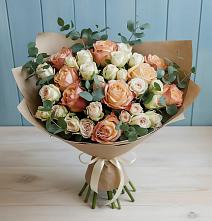 Букет цветов из:  Альстромерии и Розы в Глушково